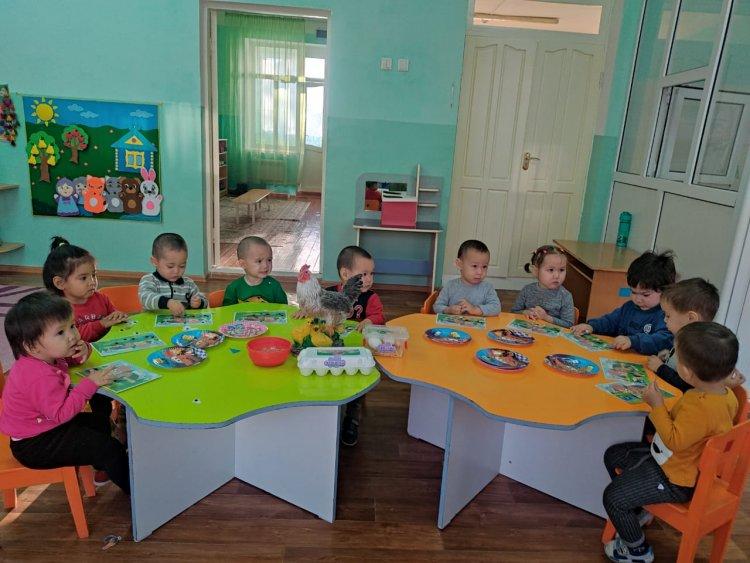 "Балбөбек" кіші тобы, "Үй құстарына жем шашамыз" ҰОҚ, тәрбиеші Адилгереева А.Х.